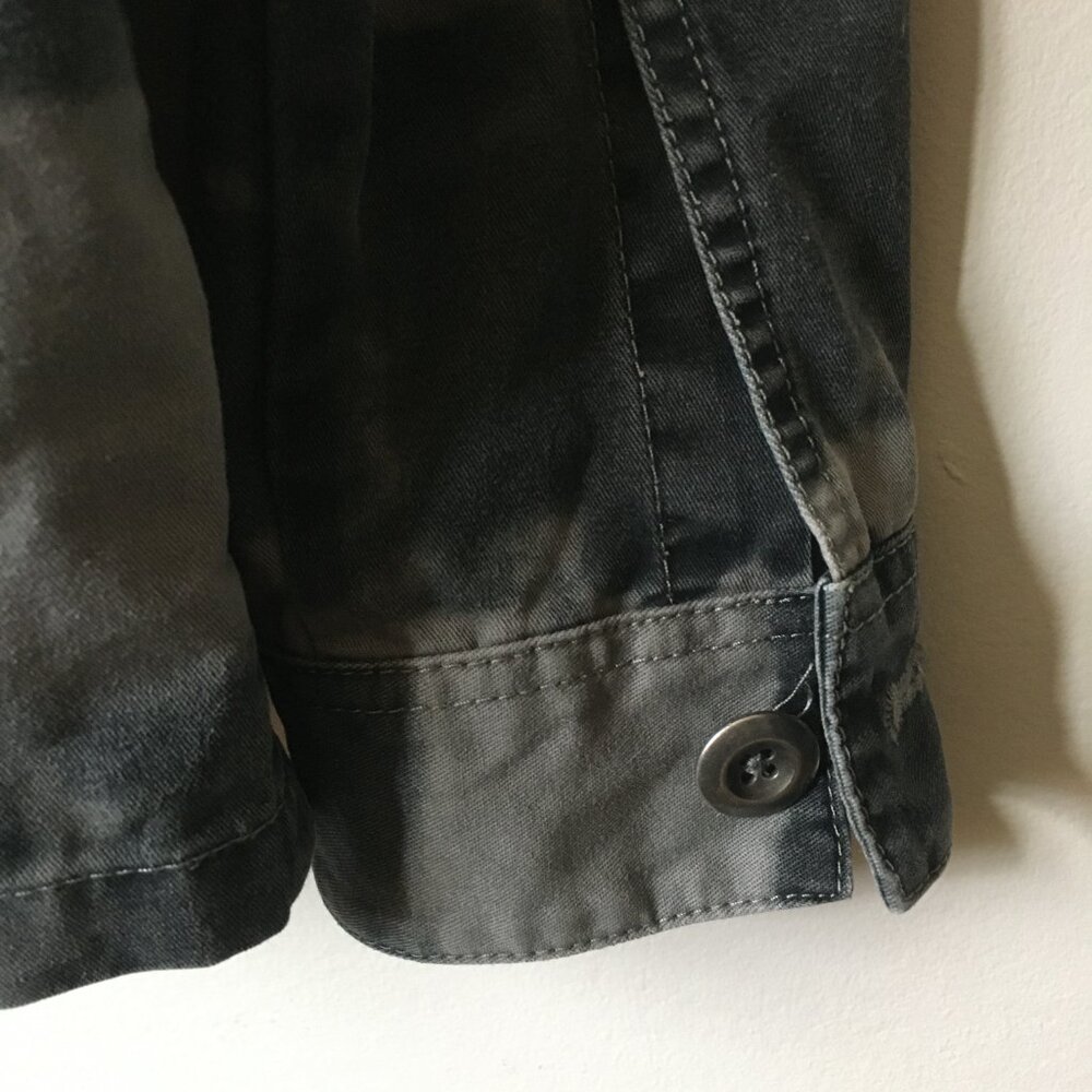 VTG Y2K 100% Cotton Vans Black & Grey Stripe Utility Jacket M Streetwear - Picture 12 of 16